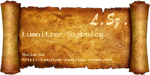 Lumnitzer Szabolcs névjegykártya