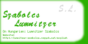 szabolcs lumnitzer business card